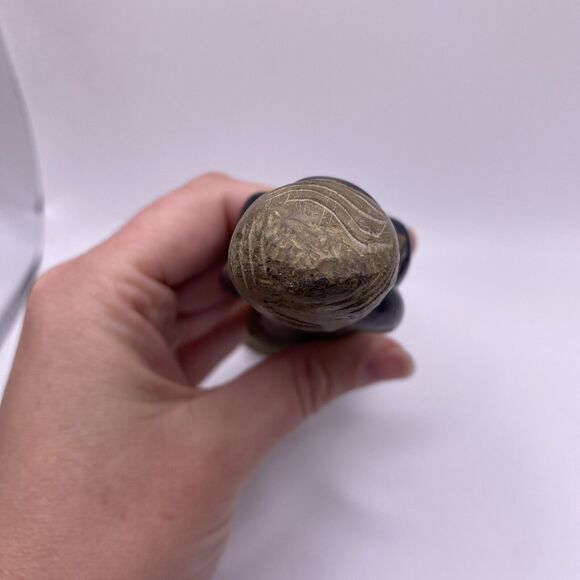 VINTAGE African Shona Stone Sculpture Zimbabwe Woman Holding Twins Child - Picture 7 of 10